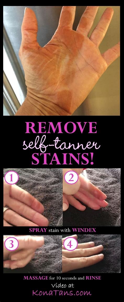 what gets fake tan off clothing|how to remove self tanner from skin.